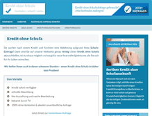 Tablet Screenshot of kredit-negative-schufa.net